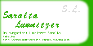 sarolta lumnitzer business card